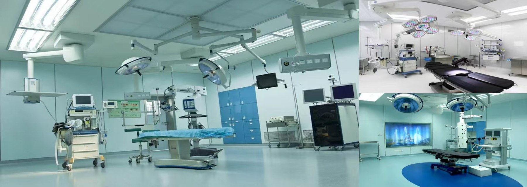 Hospital operating and controlled clinical cleanroom environment