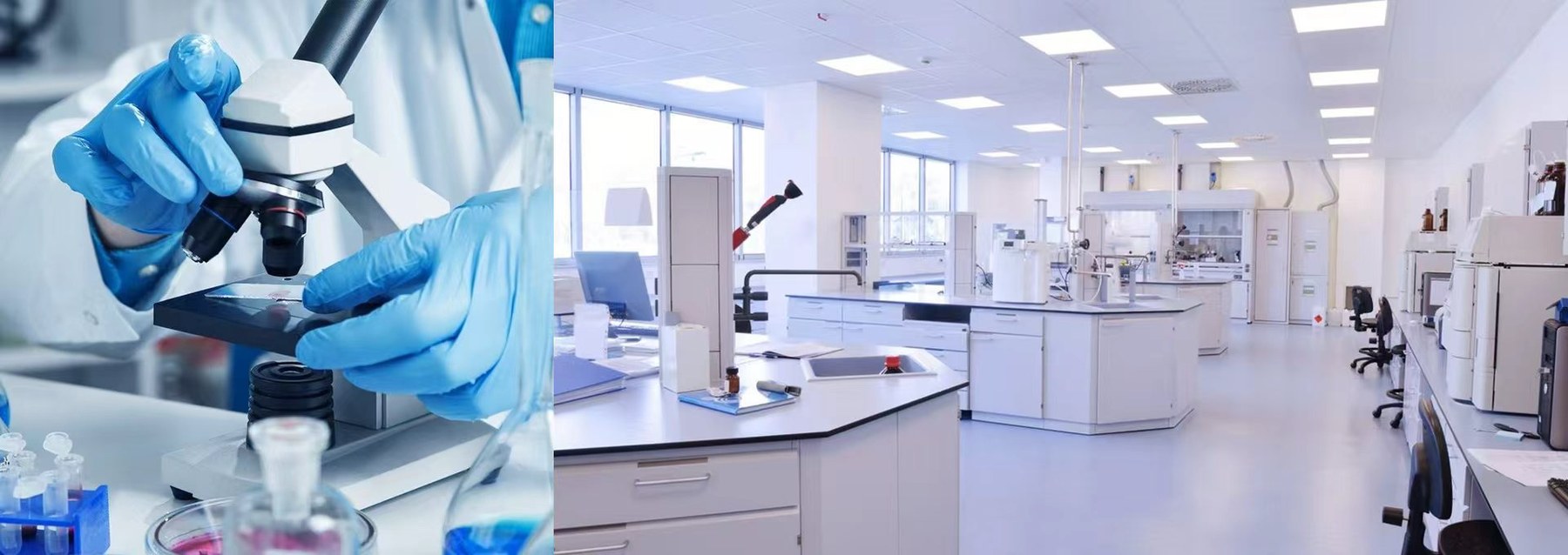 Laboratory controlled environment and cleanroom interior