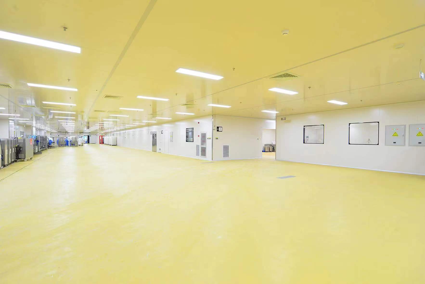 Wall and ceiling panels in the Anhui bakery workshop